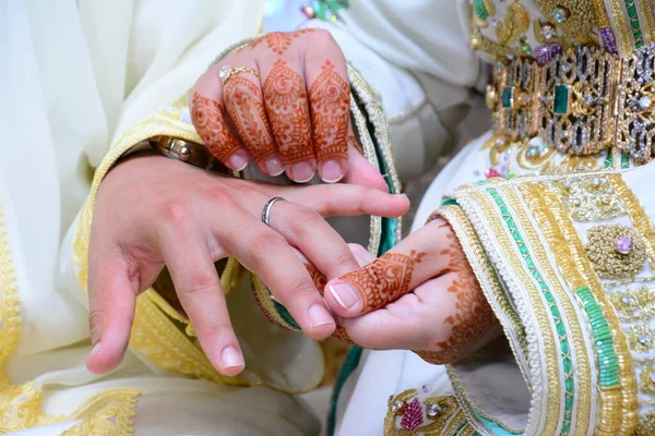 Henna Tattoo Brides Hand Wedding Henna — 스톡 사진