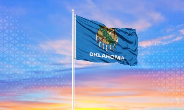 ABD 'nin Oklahoma bayrağı zaferle dalgalanıyor.