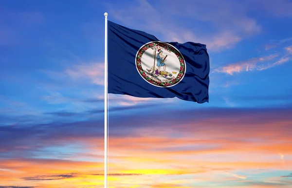 Bandeira Virgínia Mastins Azul — Fotografia de Stock