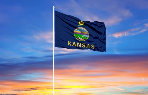 Bandeira Kansas Mastins Azul Imagens De Bancos De Imagens Sem Royalties