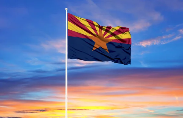 Bandeira Arizona Flagpoles Azul Fotos De Bancos De Imagens