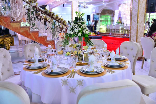 Marokkanische Hochzeitssaal Hochzeitsdekor Des Bankettsaals — Stockfoto