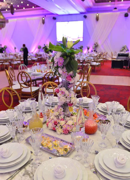 Table Set Event Party Wedding Receptio — Stock Photo, Image