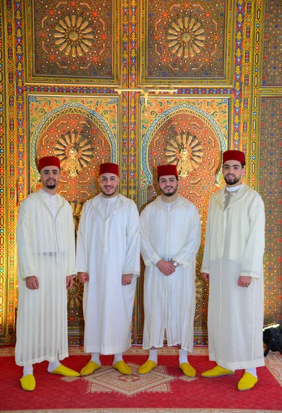 Marokkaanse Mannen Traditionele Kleding Met Een Marokkaanse Fez 2023 — Stockfoto
