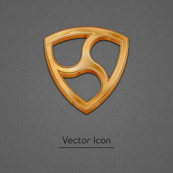 Изолированная Иконка Вектора Золотой Монеты Nem Coin Trendy Style Vector — стоковый вектор