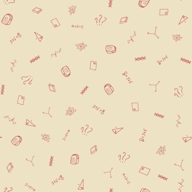 Back to school freehand drawings seamless pattern. Back to school pattern in doodle style. Hand drawn elements doodles design for wallpapers, wrapping, textile prints, backgrounds.