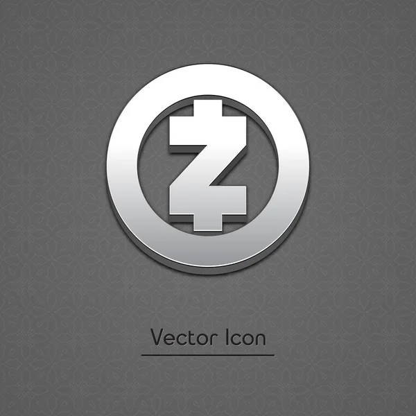 Zcash Coin Symbol Isolated Web Vector Icon Zcash Coin Trendy — стоковый вектор