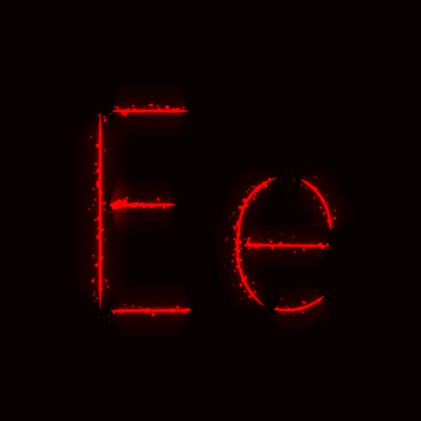 Алфавітні Літери Червоних Ліхтарів Темному Фоні — стоковий вектор