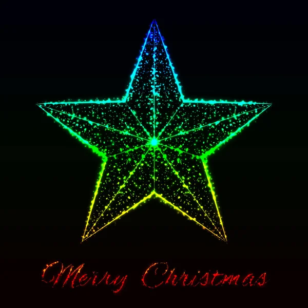 Merry Christmas Card Gradient Lampor — Stock vektor