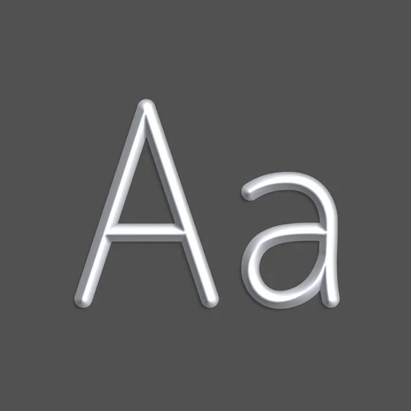 灰色彩灯字母字母 3D线 阴影平滑 — 图库矢量图片