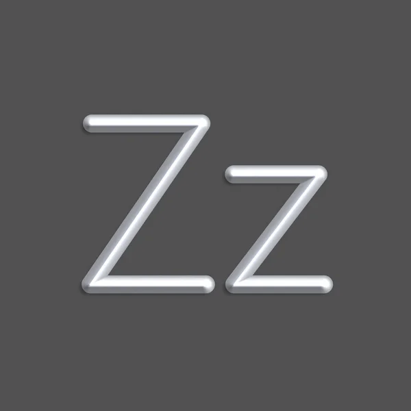 灰色のライトのアルファベット文字 滑らかな影の3Dライン — ストックベクタ