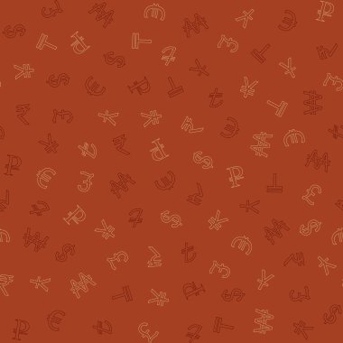 Değişik döviz işaretleri pürüzsüz. Desen Arkaplan. Çeşitli para birimi sembolleri. Döviz bozdurma şekli. Döviz simgesini değiştir.