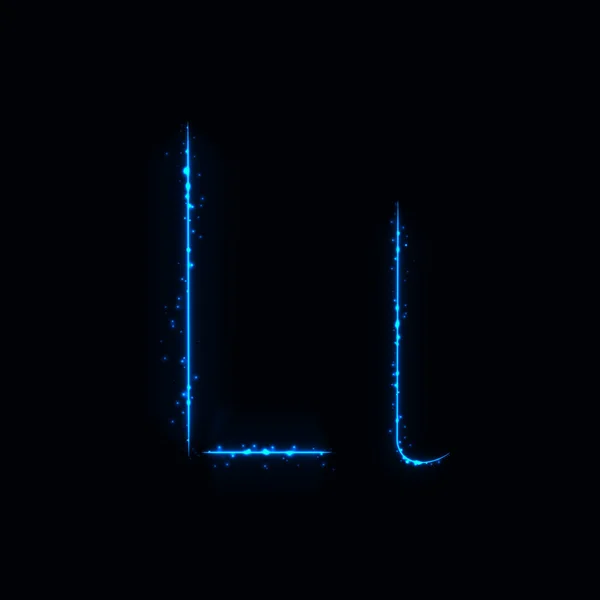 暗色底色蓝光字母字母 — 图库矢量图片