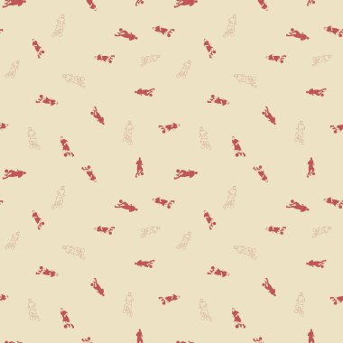 Futbolcu el yazısı afiş, kart ve web sitesi için Kusursuz Desen Arkaplanı çizdi. Duvar kağıtları, ambalajlar, arka planlar için tasarım. Vektör illüstrasyonu.