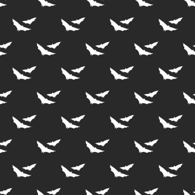 Cadılar Bayramı seamless modeli. Cadılar Bayramı partisi poster için tasarım öğeleri. Yarasa desen basit stil vektör çizim içinde sorunsuz
