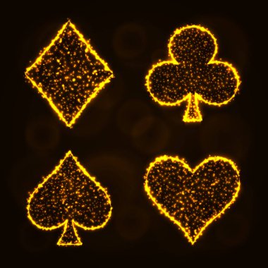 Kart illüstrasyon simge, ışıklar siluet koyu arka plan üzerinde uygun. Parlayan çizgileri ve noktaları. Kartı uygun vektör çizim.