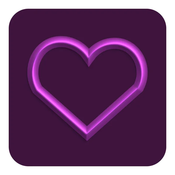 Line Neon Web Icon Purple Color — Stock Vector