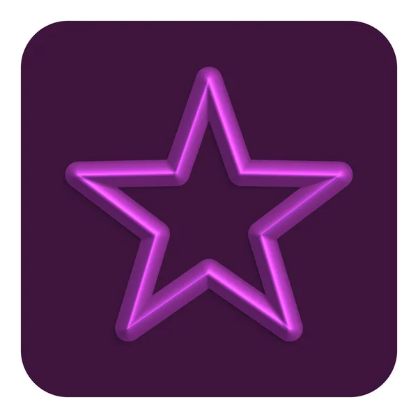 Line Neon Web Icon Фиолетовый Цвет — стоковый вектор