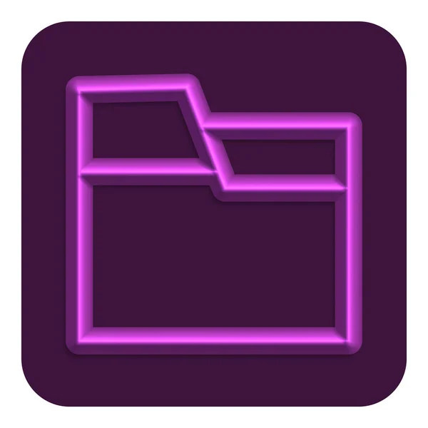 Лінія Неонова Веб Іконка Фіолетовий Колір — стоковий вектор