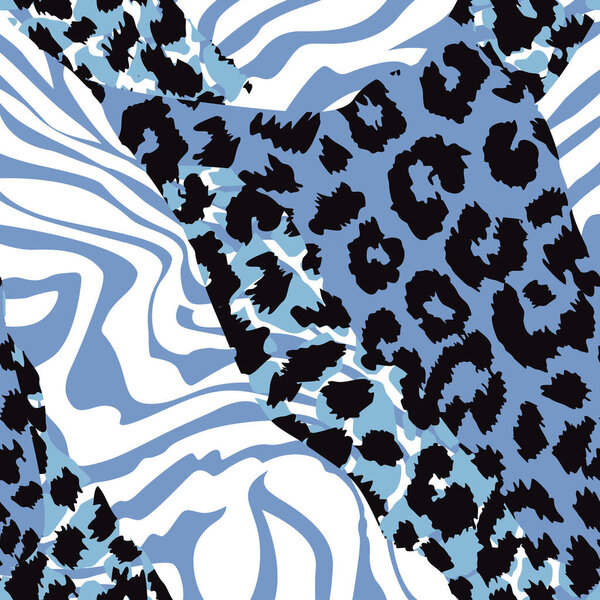 leopard and zebra animal print pattern design. Pattern seamless for textile industry.