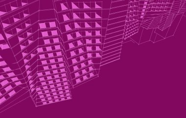 soyut mimari 3d çizim