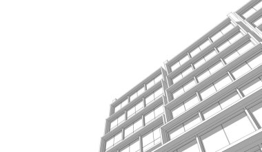 soyut mimari 3d çizim