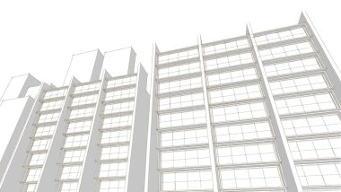 soyut mimari 3d çizim