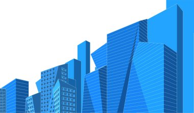 soyut mimari 3d vektör çizimi