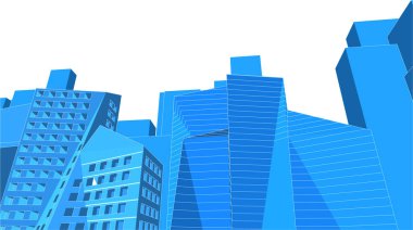 soyut mimari 3d vektör çizimi