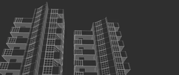 Abstrakte Architektur Der Stadt Illustration — Stockfoto