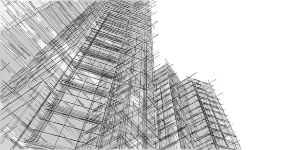 Abstract Architecture City Illustration — Stock Photo, Image