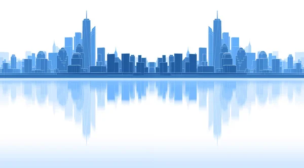 Modern City Panorama Illustration — Stock fotografie