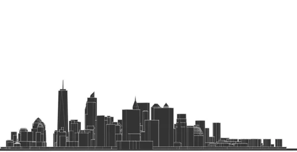 Modern City Panorama Illustration — Fotografia de Stock