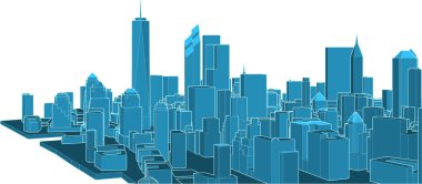 modern city panorama, vector illustration