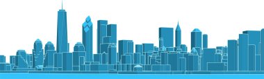 modern city panorama, vector illustration