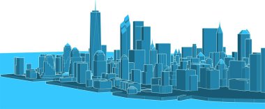 modern city panorama, vector illustration