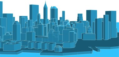 modern city panorama, vector illustration