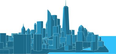 modern city panorama, vector illustration
