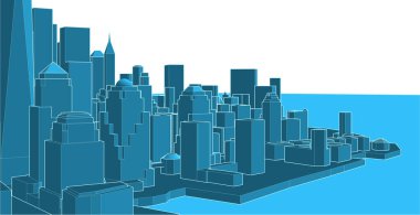 modern city panorama, vector illustration