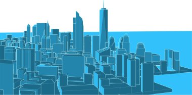 modern city panorama, vector illustration