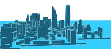 modern city panorama, vector illustration