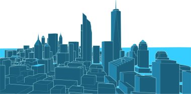 modern city panorama, vector illustration