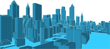 modern city panorama, vector illustration