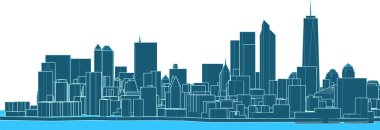 modern city panorama, vector illustration