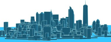 modern city panorama, vector illustration
