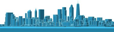 modern city panorama, vector illustration