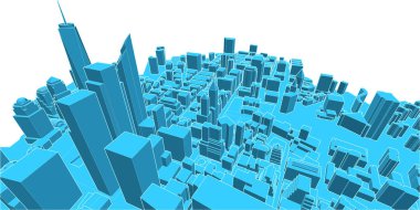 modern city panorama, vector illustration
