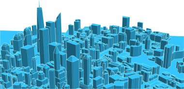 modern city panorama, vector illustration