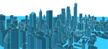 modern city panorama, vector illustration
