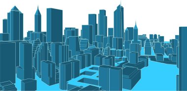 modern city panorama, vector illustration